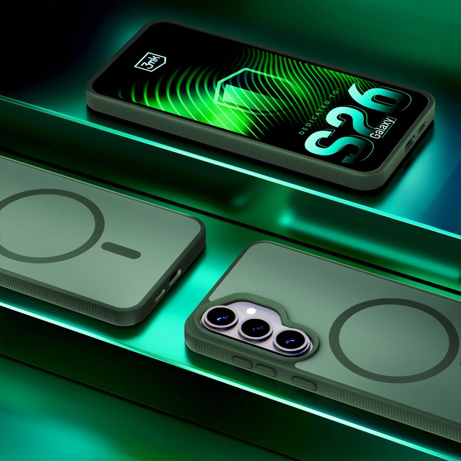 3mk ochranné pouzdro Smoke MagCase pro Samsung Galaxy S26+, zelená