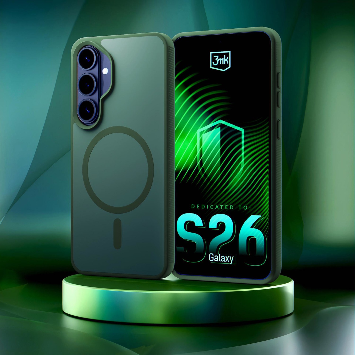 3mk ochranné pouzdro Smoke MagCase pro Samsung Galaxy S26+, zelená
