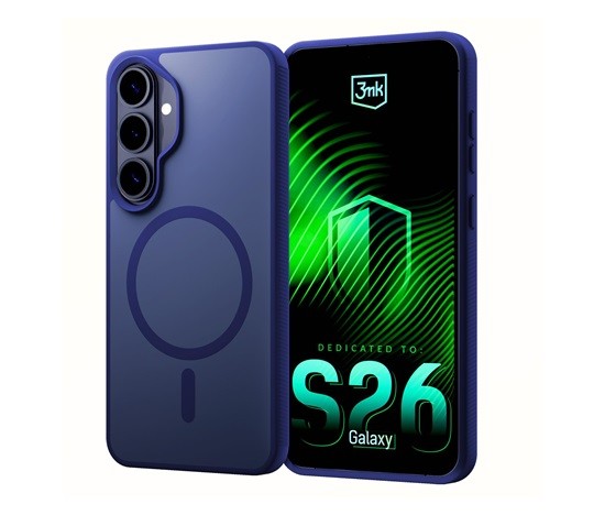 3mk ochranné pouzdro Smoke MagCase pro Samsung Galaxy S26, modrá