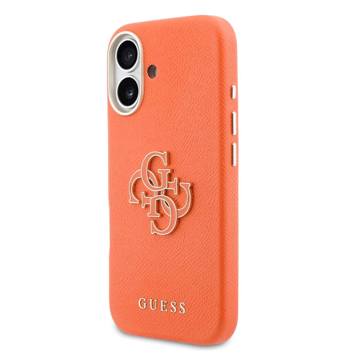 Guess PU Resin Logo Zadní Kryt pro iPhone 17 Orange