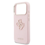 Guess PU Resin Logo Zadní Kryt pro iPhone 17 Pro Max Pink
