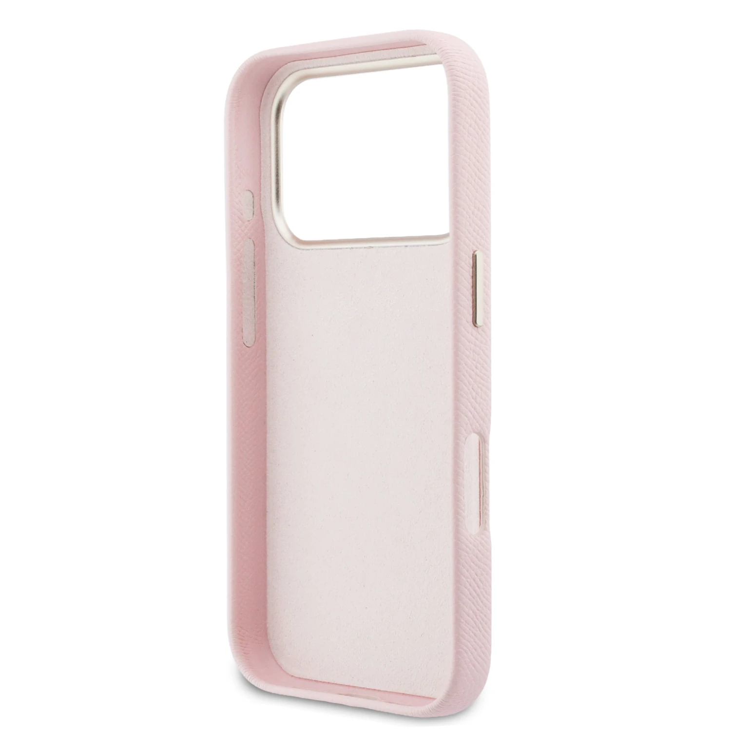 Guess PU Resin Logo Zadní Kryt pro iPhone 17 Pro Pink