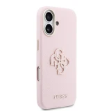 Guess PU Resin Logo Zadní Kryt pro iPhone 17 Pink