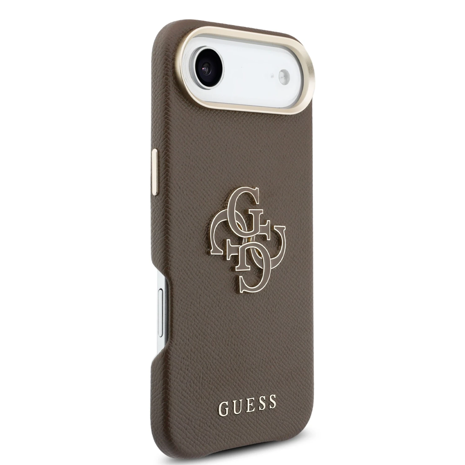 Guess PU Resin Logo Zadní Kryt pro iPhone Air Brown