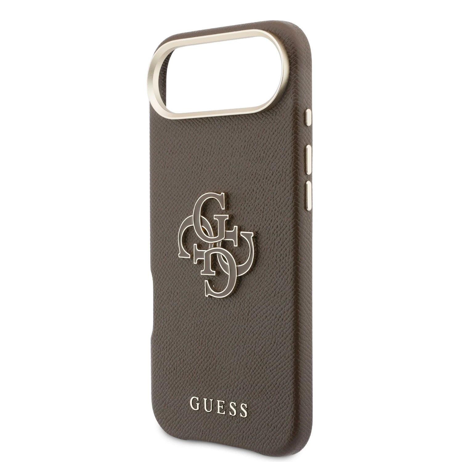Guess PU Resin Logo Zadní Kryt pro iPhone Air Brown