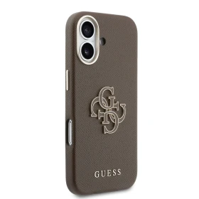 Zadný kryt Guess PU Resin Logo pre Apple iPhone 17, hnedá