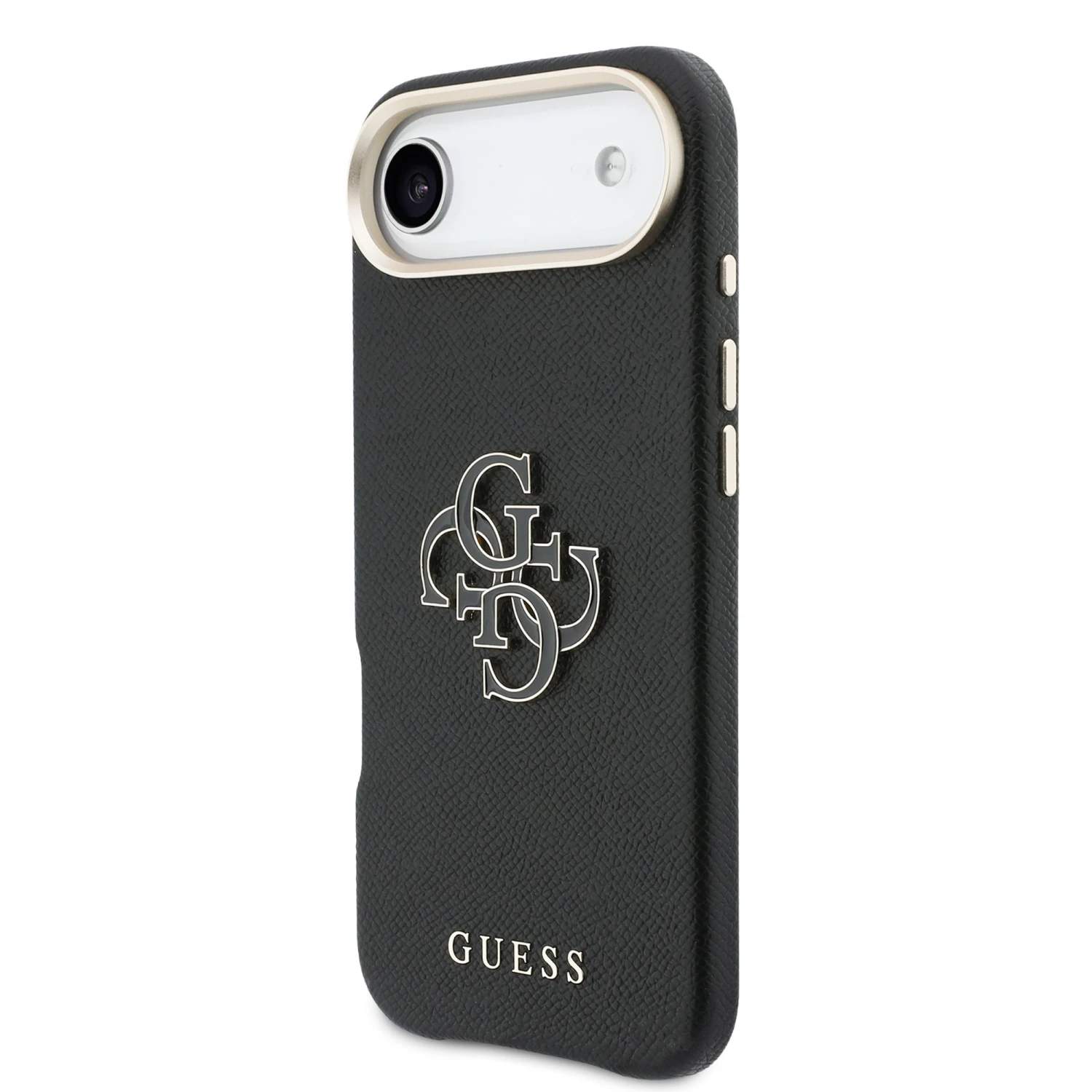 Guess PU Resin Logo Zadní Kryt pro iPhone Air Black