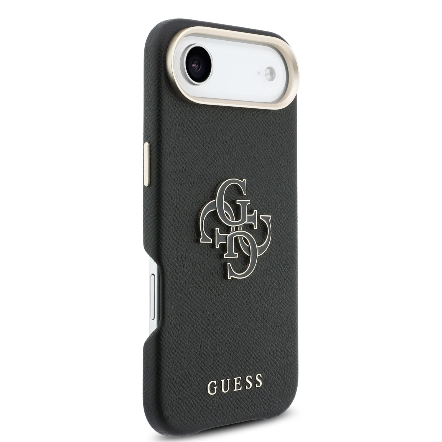 Guess PU Resin Logo Zadní Kryt pro iPhone Air Black