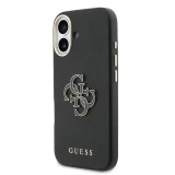 Guess PU Resin Logo Zadní Kryt pro iPhone 17 Black