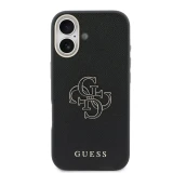 Guess PU Resin Logo Zadní Kryt pro iPhone 17 Black