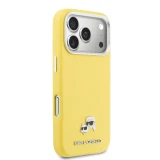 Karl Lagerfeld PU Karl and Choupette Heads Pins MagSafe Zadní Kryt pro iPhone 17 Pro Yellow