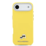 Karl Lagerfeld PU Karl and Choupette Heads Pins MagSafe Zadní Kryt pro iPhone Air Yellow