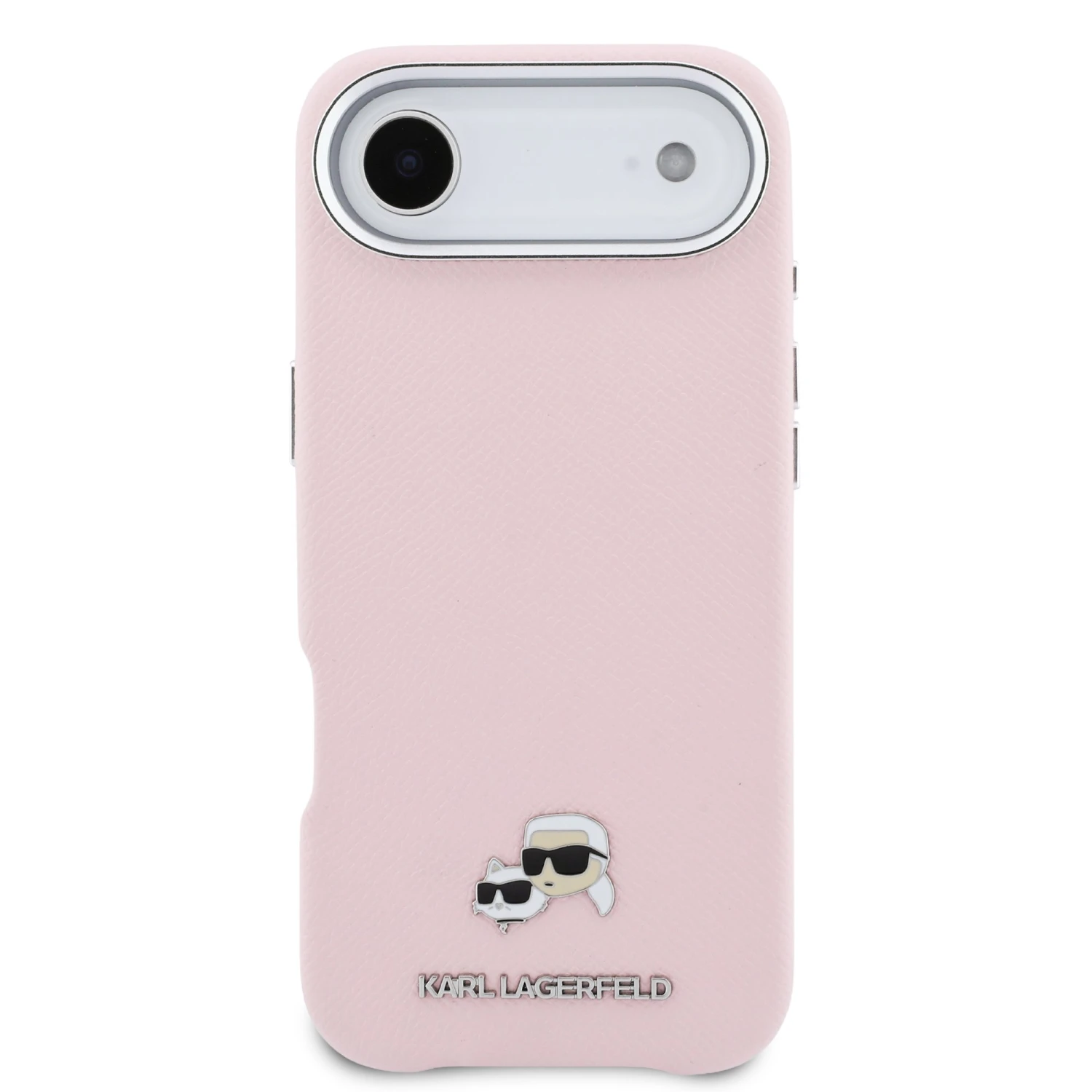 Karl Lagerfeld PU Karl and Choupette Heads Pins MagSafe Zadní Kryt pro iPhone Air Pink