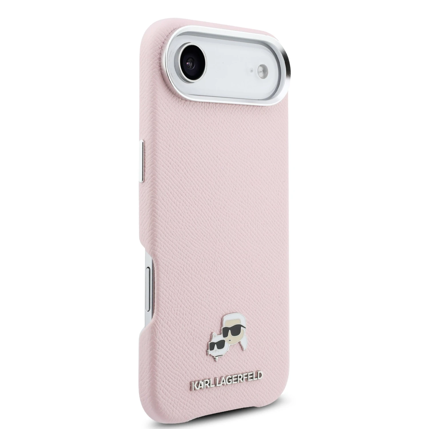 Karl Lagerfeld PU Karl and Choupette Heads Pins MagSafe Zadní Kryt pro iPhone Air Pink