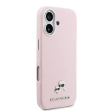 Karl Lagerfeld PU Karl and Choupette Heads Pins MagSafe Zadní Kryt pro iPhone 17 Pink