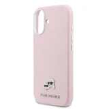 Karl Lagerfeld PU Karl and Choupette Heads Pins MagSafe Zadní Kryt pro iPhone 17 Pink