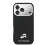 Karl Lagerfeld PU Karl and Choupette Heads Pins MagSafe Zadní Kryt pro iPhone 17 Pro Black