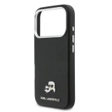 Karl Lagerfeld PU Karl and Choupette Heads Pins MagSafe Zadní Kryt pro iPhone 17 Pro Black