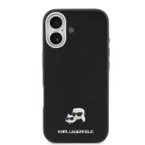 Karl Lagerfeld PU Karl and Choupette Heads Pins MagSafe Zadní Kryt pro iPhone 17 Black