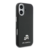 Karl Lagerfeld PU Karl and Choupette Heads Pins MagSafe Zadní Kryt pro iPhone 17 Black