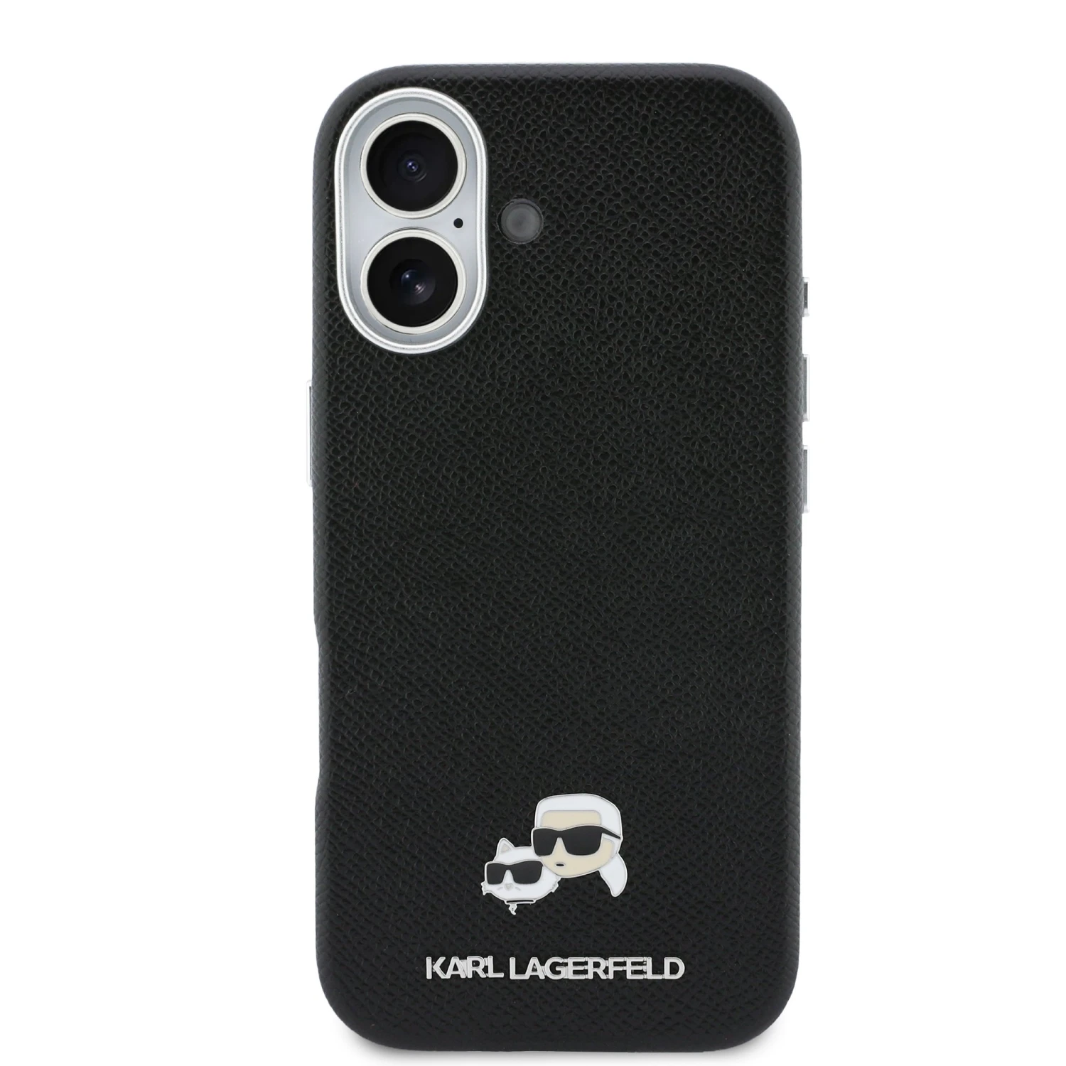 Karl Lagerfeld PU Karl and Choupette Heads Pins MagSafe Zadní Kryt pro iPhone 17 Black