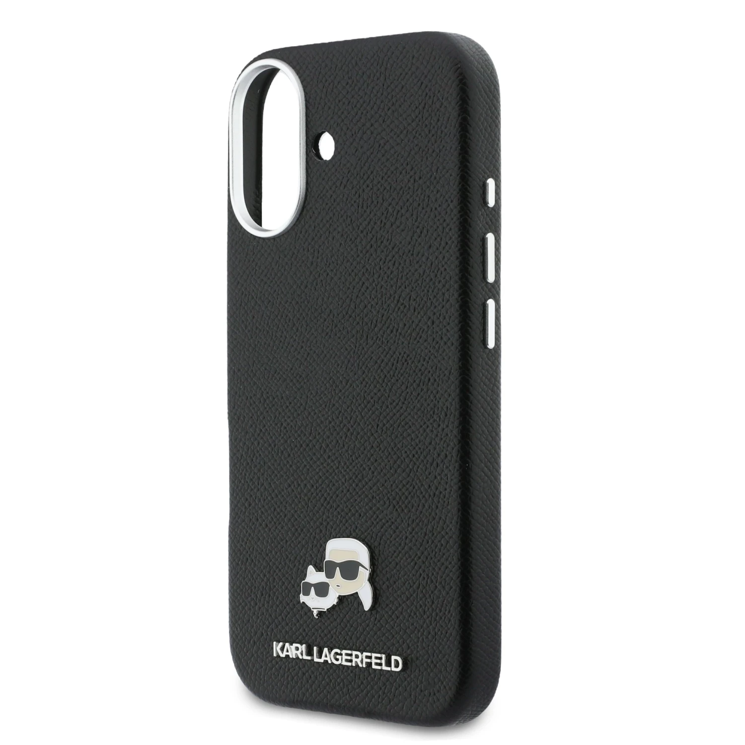 Karl Lagerfeld PU Karl and Choupette Heads Pins MagSafe Zadní Kryt pro iPhone 17 Black