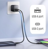 iPeax GaN Síťová Nabíječka 25W (USB-C + USB-A) černá