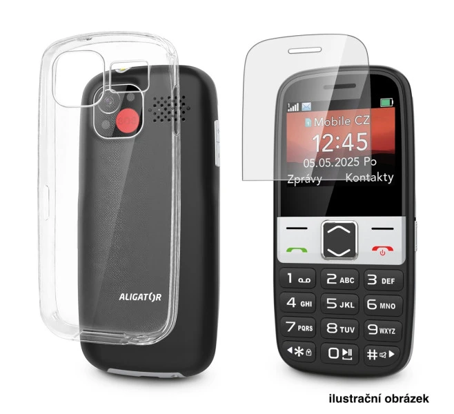 Sada pouzdro SUPER GEL + ochranná fólie ALIGATOR A675 (USB-C)