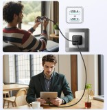 iPeax GaN Síťová nabíječka 45W (USB-C + USB-A) černá