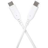 Silikonový Kabel PREMIUMCORD USB-C na USB-C, 60W, 480Mbps, 1,5m, bílá