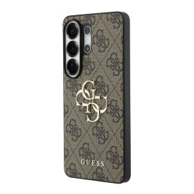 Zadný kryt Guess PU 4G Metal Logo pre Samsung Galaxy A57, hnedá