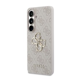 Zadný kryt Guess PU 4G Metal Logo pre Samsung Galaxy A37, ružová