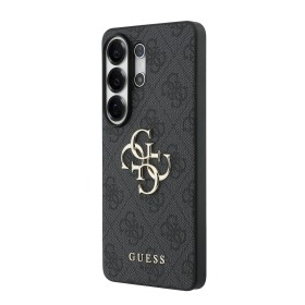 Zadný kryt Guess PU 4G Metal Logo pre Samsung Galaxy A37, šedá