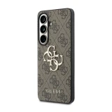 Guess PU 4G Metal Logo Zadní Kryt pro Samsung Galaxy S26 Brown