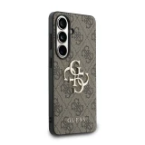 Guess PU 4G Metal Logo Zadní Kryt pro Samsung Galaxy S26 Brown