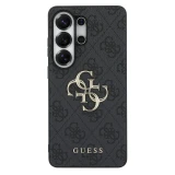 Guess PU 4G Metal Logo Zadní Kryt pro Samsung Galaxy S26 Ultra Grey