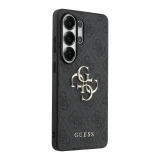 Guess PU 4G Metal Logo Zadní Kryt pro Samsung Galaxy S26 Ultra Grey
