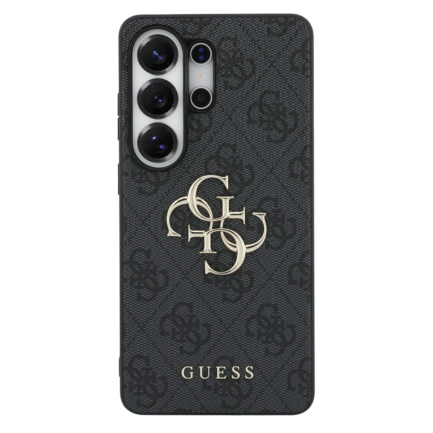 Guess PU 4G Metal Logo Zadní Kryt pro Samsung Galaxy S26 Ultra Grey