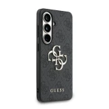 Guess PU 4G Metal Logo Zadní Kryt pro Samsung Galaxy S26+ Grey