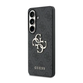 Zadný kryt Guess PU 4G Metal Logo pre Samsung Galaxy S26+, šedá