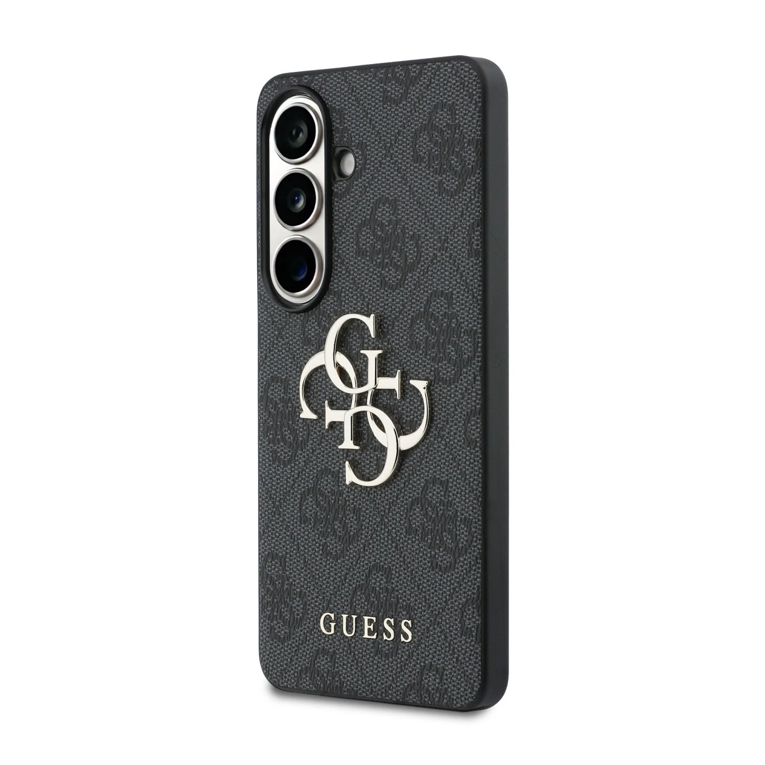 Guess PU 4G Metal Logo Zadní Kryt pro Samsung Galaxy S26+ Grey