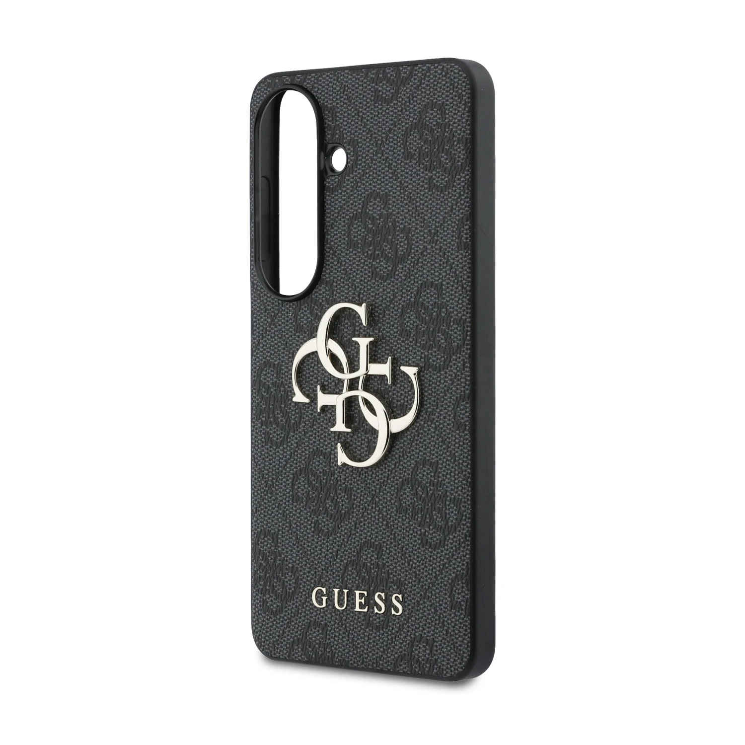 Guess PU 4G Metal Logo Zadní Kryt pro Samsung Galaxy S26+ Grey