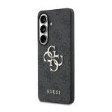 Guess PU 4G Metal Logo Zadní Kryt pro Samsung Galaxy S26 Grey