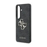 Guess PU 4G Metal Logo Zadní Kryt pro Samsung Galaxy S26 Grey