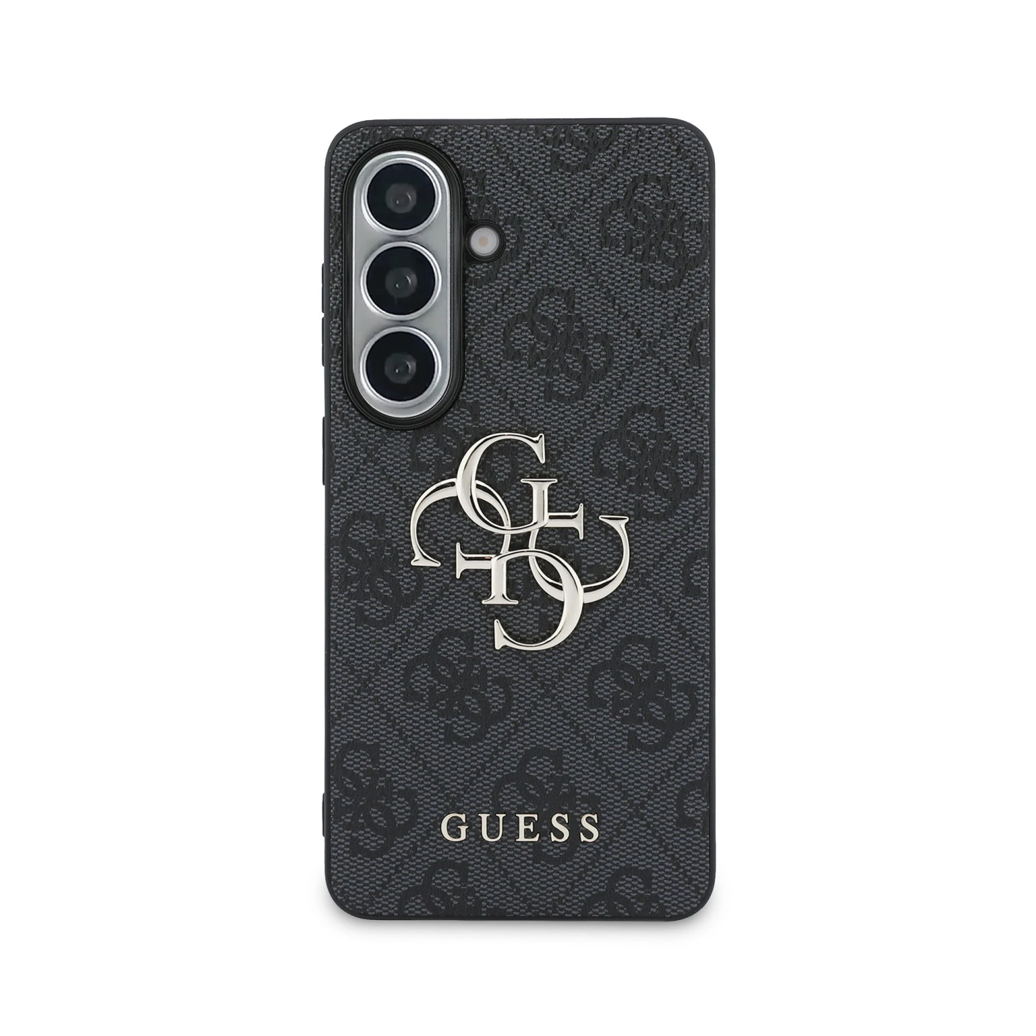 Guess PU 4G Metal Logo Zadní Kryt pro Samsung Galaxy S26 Grey