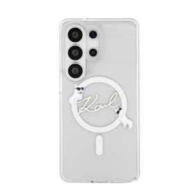 Zadný kryt Karl Lagerfeld IML Chúpette Karl Script Logo Magnetic pre Samsung Galaxy S26 Ultra, transparentný