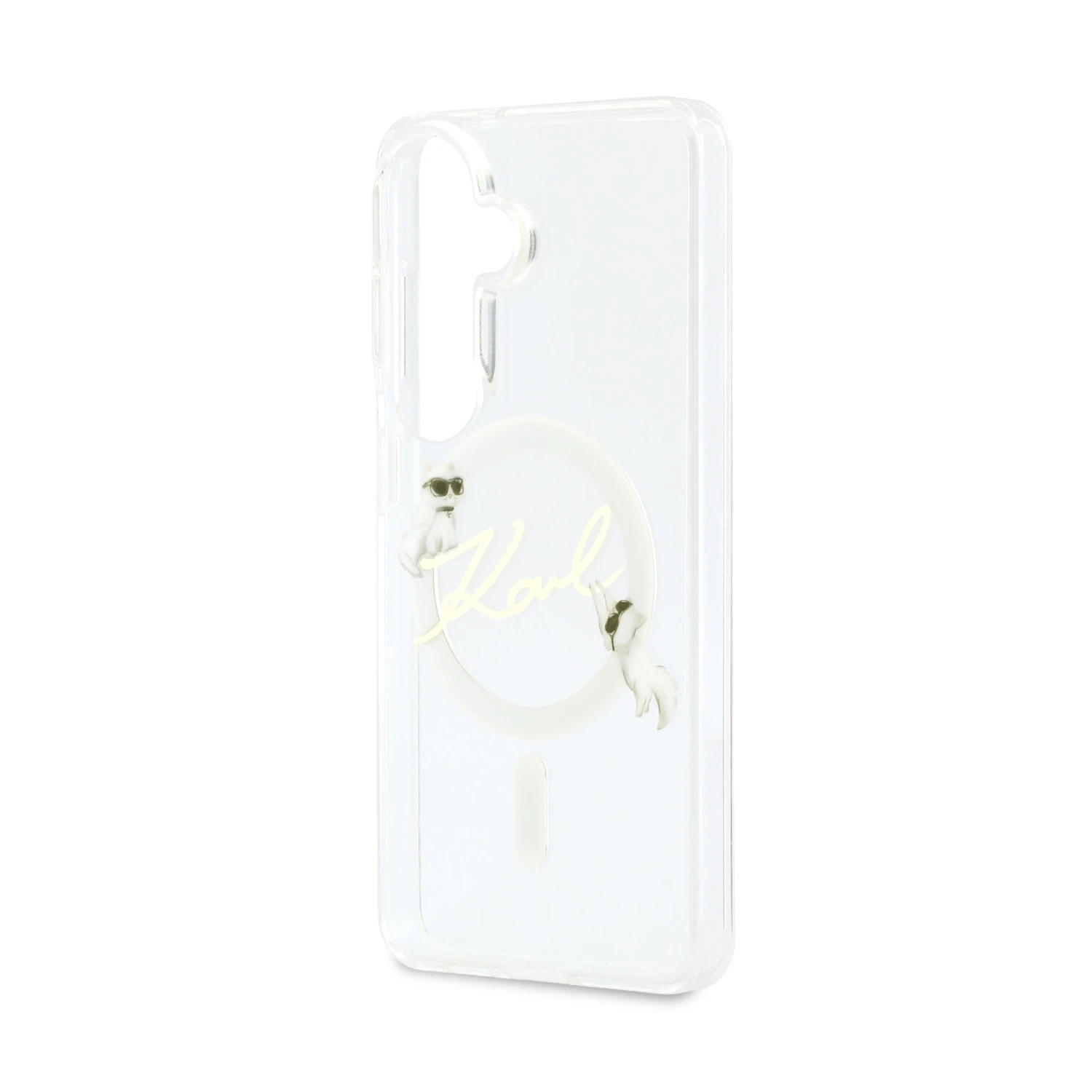 Karl Lagerfeld IML Choupette Karl Script Logo Magnetic Zadní Kryt pro Samsung Galaxy S26 Transparent