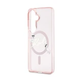 Karl Lagerfeld IML Choupette Karl Script Logo Magnetic Zadní Kryt pro Samsung Galaxy S26 Pink