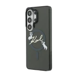Karl Lagerfeld IML Choupette Karl Script Logo Magnetic Zadní Kryt pro Samsung Galaxy S26 Ultra Black