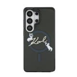 Karl Lagerfeld IML Choupette Karl Script Logo Magnetic Zadní Kryt pro Samsung Galaxy S26 Ultra Black